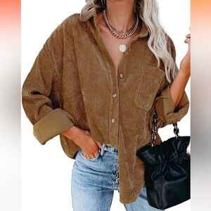 Corduroy Button-Up Shirt